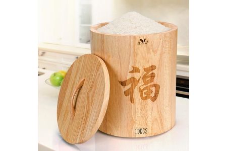 Thùng gỗ đựng gạo